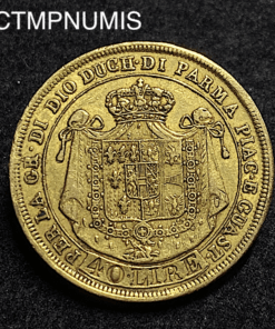 ,MONNAIE,ITALIE,40,LIRE,OR,PARME,1815,MARIE,