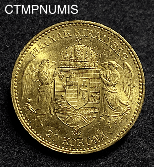 ,MONNAIE,HONGRIE,20,CORONA,OR,1895,