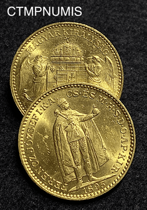 ,MONNAIE,HONGRIE,20,CORONA,OR,1895,
