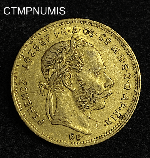 ,MONNAIE,HONGRIE,20,FRANCS,OR,1877,8,FORINT,