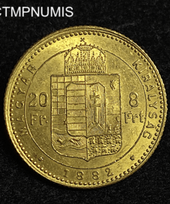 ,MONNAIE,HONGRIE,20,FRANCS,8,FORINT,OR,1882,