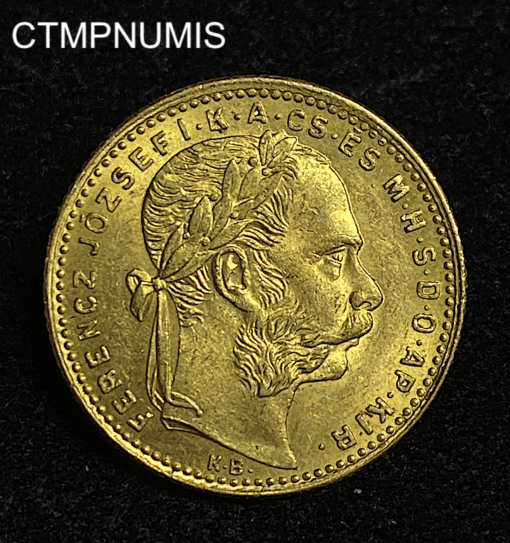 ,MONNAIE,HONGRIE,20,FRANCS,8,FORINT,OR,1882,