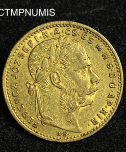 ,MONNAIE,HONGRIE,20,FRANCS,8,FLORIN,OR,1885,