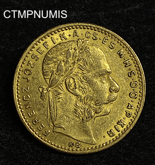 ,MONNAIE,HONGRIE,20,FRANCS,8,FORINT,OR,1886,