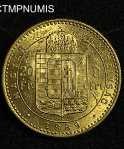,MONNAIE,HONGRIE,20,FRANCS,8,FORINT,OR,1889,