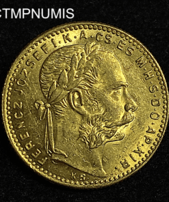 ,MONNAIE,HONGRIE,20,FRANCS,8,FORINT,OR,1889,