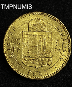 ,MONNAIE,HONGRIE,20,FRANCS,OR,8,FORINT,1890,