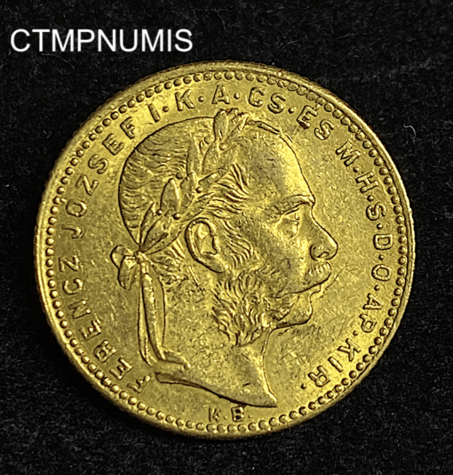 ,MONNAIE,HONGRIE,20,FRANCS,8,FORINT,OR,1881,