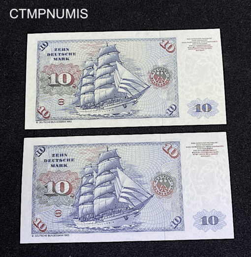 ,BILLET,ALLEMAGNE,10,MARK,1980,NEUF,