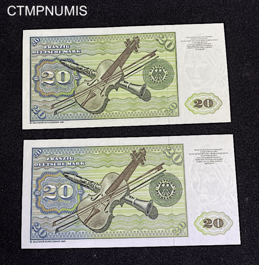 ,BILLET,ALLEMAGNE,20,MARK,1980,NEUF,