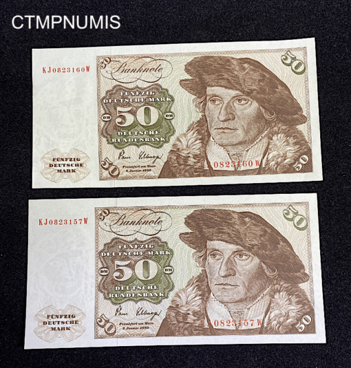 ,BILLET,ALLEMAGNE,50,MARK,1980,NEUF,