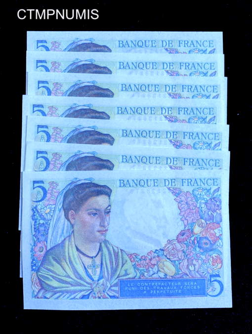 ,BILLET,FRANCE,5,FRANCS,BERGER,5,4,1945,NEUF,