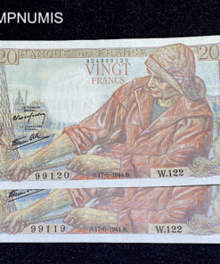 ,BILLET,FRANCE,20,FRANCS,PECHEUR,17,5,1944,