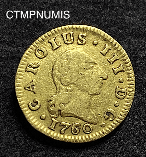 ,MONNAIE,ESPAGNE,1/2,ESCUDO,OR,1760,MADRID,