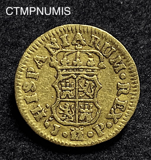 ,MONNAIE,ESPAGNE,1/2,ESCUDO,OR,1760,MADRID,