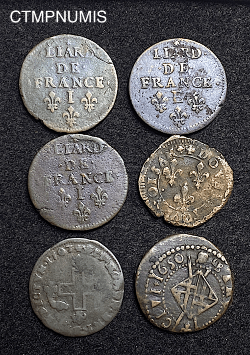 ,MONNAIE,LIARD,DOUBLE,TOURNOIS,LOT,