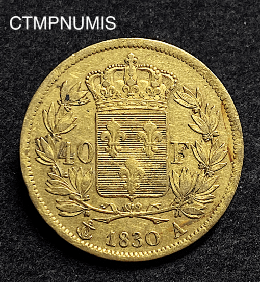 ,MONNAIE,40,FRANCS,OR,CHARLES,X,1830,