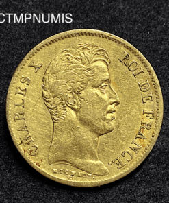 ,MONNAIE,40,FRANCS,OR,CHARLES,X,1830,