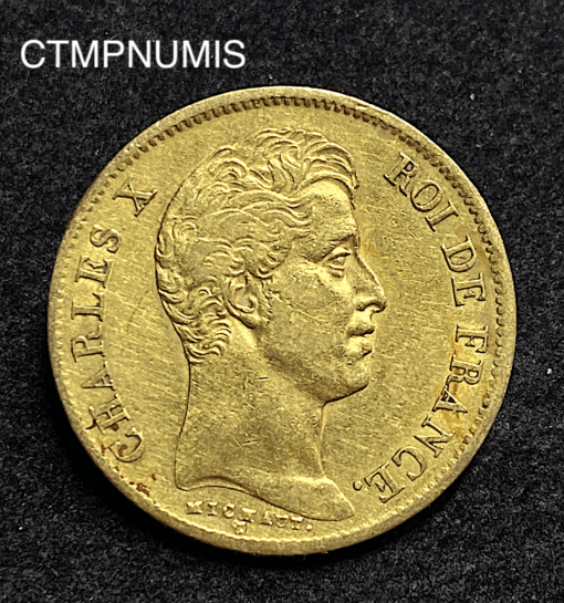 ,MONNAIE,40,FRANCS,OR,CHARLES,X,1830,