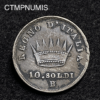 ,MONNAIE,ITALIE,10,SOLDI,NAPOLEON,1813,BOLOGNE,