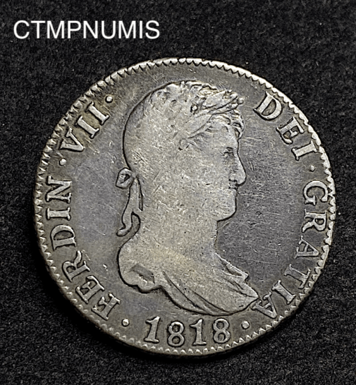 ,MONNAIE,ESPAGNE,4,REALES,FERDINAND,1818,SEVILLE,