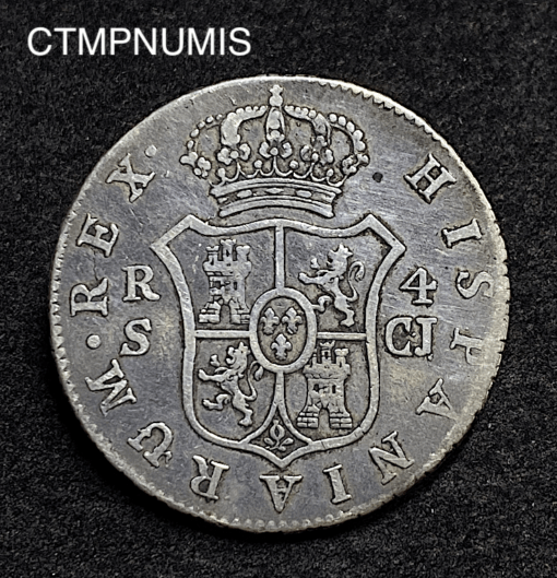 ,MONNAIE,ESPAGNE,4,REALES,FERDINAND,1818,SEVILLE,