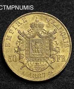 ,MONNAIE,50,FRANCS,OR,NAPOLEON,1867,