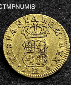 ,MONNAIE,ESPAGNE,1/2,ESCUDO,OR,1759,