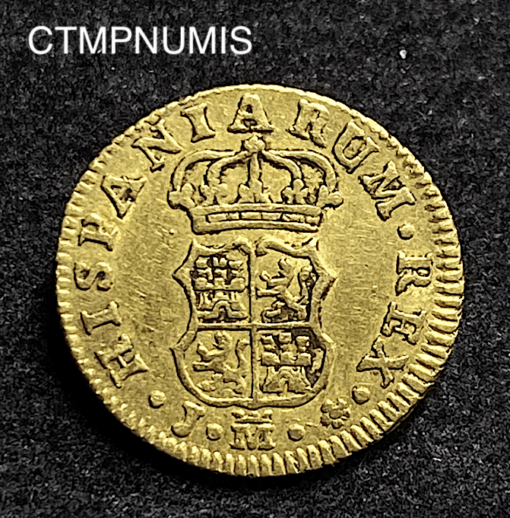 ,MONNAIE,ESPAGNE,1/2,ESCUDO,OR,1759,