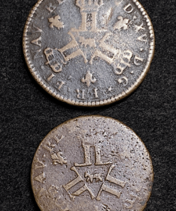 ,MONNAIE,SOL,MINES,FRANCE,1724,1727,LOUIS,XV,