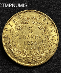 ,MONNAIE,5,FRANCS,OR,NAPOLEON,1859,