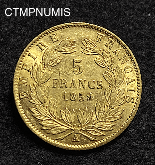 ,MONNAIE,5,FRANCS,OR,NAPOLEON,1859,