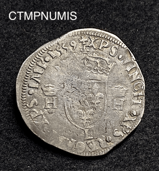 ,MONNAIE,HENRI,II,TESTON,1559,L,BAYONNE,