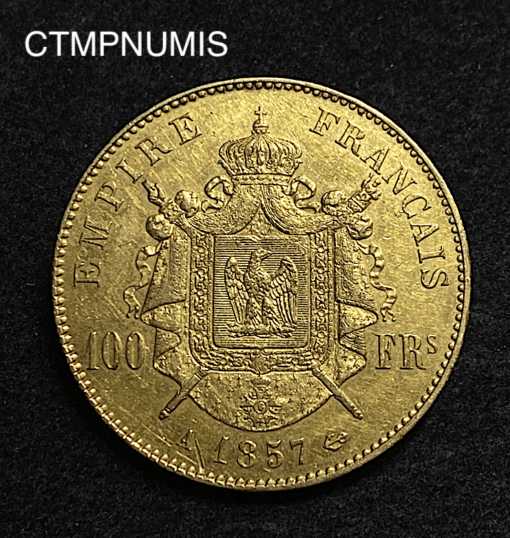 ,MONNAIE,100,FRANCS,OR,NAPOLEON,1857,