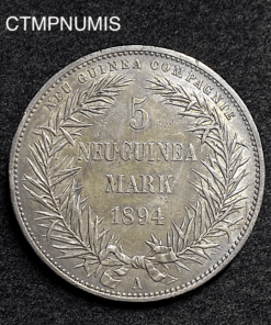 ,ALLEMAGNE,PAPOUASIE,5 MARK,ARGENT,1894,COLONIE,