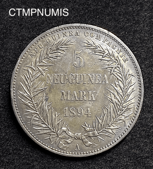 ,ALLEMAGNE,PAPOUASIE,5 MARK,ARGENT,1894,COLONIE,
