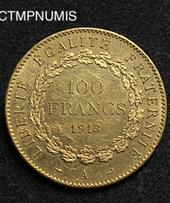 ,MONNAIE,100,FRANCS,OR,GENIE,1913,