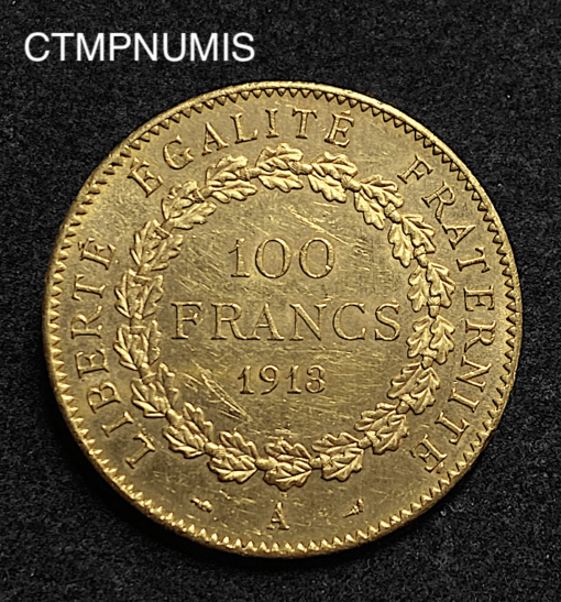 ,MONNAIE,100,FRANCS,OR,GENIE,1913,