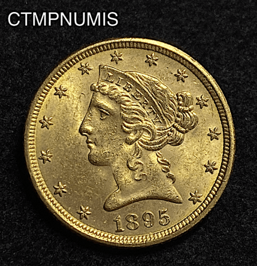 ,MONNAIE,ETATS,UNIS,5,DOLLAR,OR,1895,