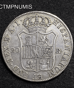 ,MONNAIE,ESPAGNE,20,REALES,NAPOLEON,1810,MADRID,