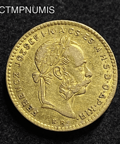 ,HONGRIE,10,FRANCS,4,FORINT,OR,1881,