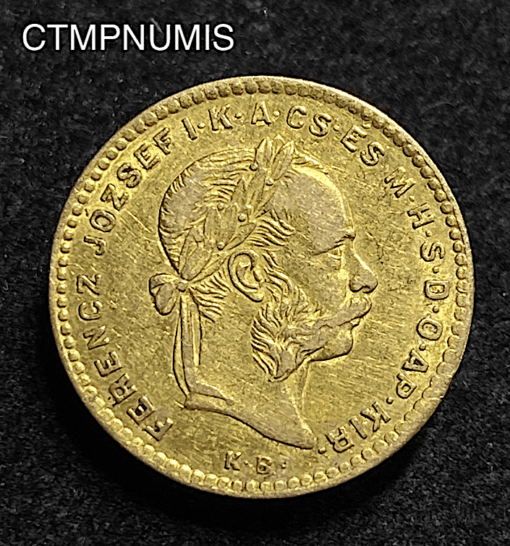 ,HONGRIE,10,FRANCS,4,FORINT,OR,1881,