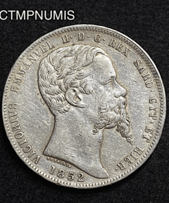 ,MONNAIE,ITALIE,5,LIRE,ARGENT,1852,GENES,