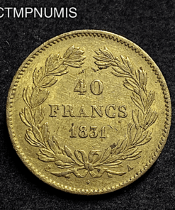 ,MONNAIE,40,FRANCS,OR,1831,LOUIS,