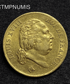 ,MONNAIE,40,FRANCS,OR,LOUIS,XVIII,1818,LILLE,