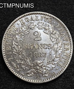 ,MONNAIE,2,FRANCS,CERES,ARGENT,1887,