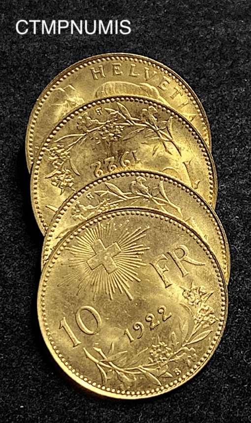 ,MONNAIE,SUISSE,10,FRANCS,OR,1922,