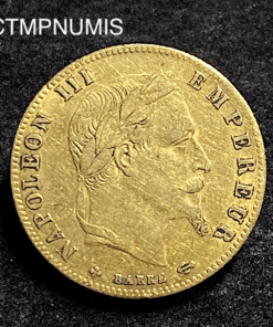,MONNAIE,5,FRANCS,OR,NAPOLEON,1865,BB,STRASBOURG,