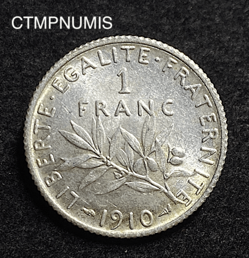 ,MONNAIE,1,FRANC,ARGENT,SEMEUSE,1910,