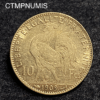 ,MONNAIE,10,FRANCS,OR,COQ,1909,
